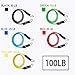 REDESS 11 Pack Exercise Resistance Bands with Handles Exercise Stretch Fitness Home Set Include 5 Stackable Exercise Bands with Carry Bag, Handles, Legs Ankle Straps & Door Anchor