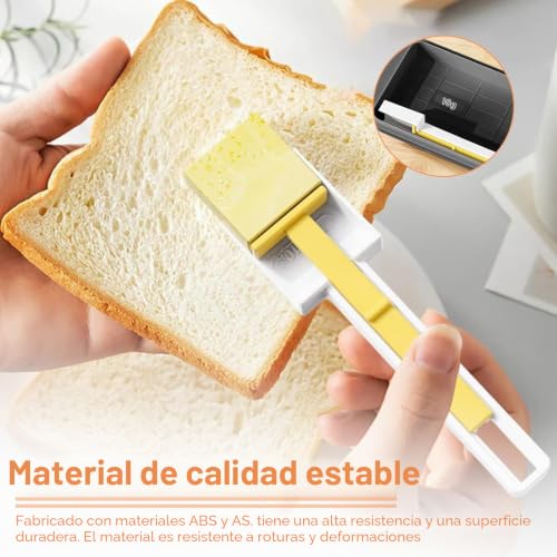 Miniatura 3 de Shengyig Mantequillera Hermética Con Tapa - Caja Para Mantequilla Y Queso 500g , Color Negro - Recipiente De Nevera Con Cierre Seguro, Abs As, Fácil De Limpiar