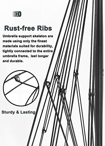 Sombrilla de patio estable para viento con base de agua para mesa exterior 6
