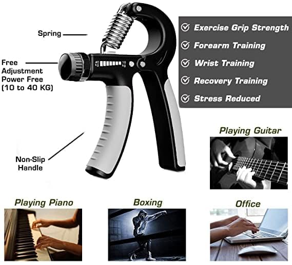 Image of (Model : Training) Pack of 1 (One Piece) R Shape with Hand Gripper Wrist Exerciser Fitness Foam Hand Grip for Gym Stretching Hand strengtheners for Men Women