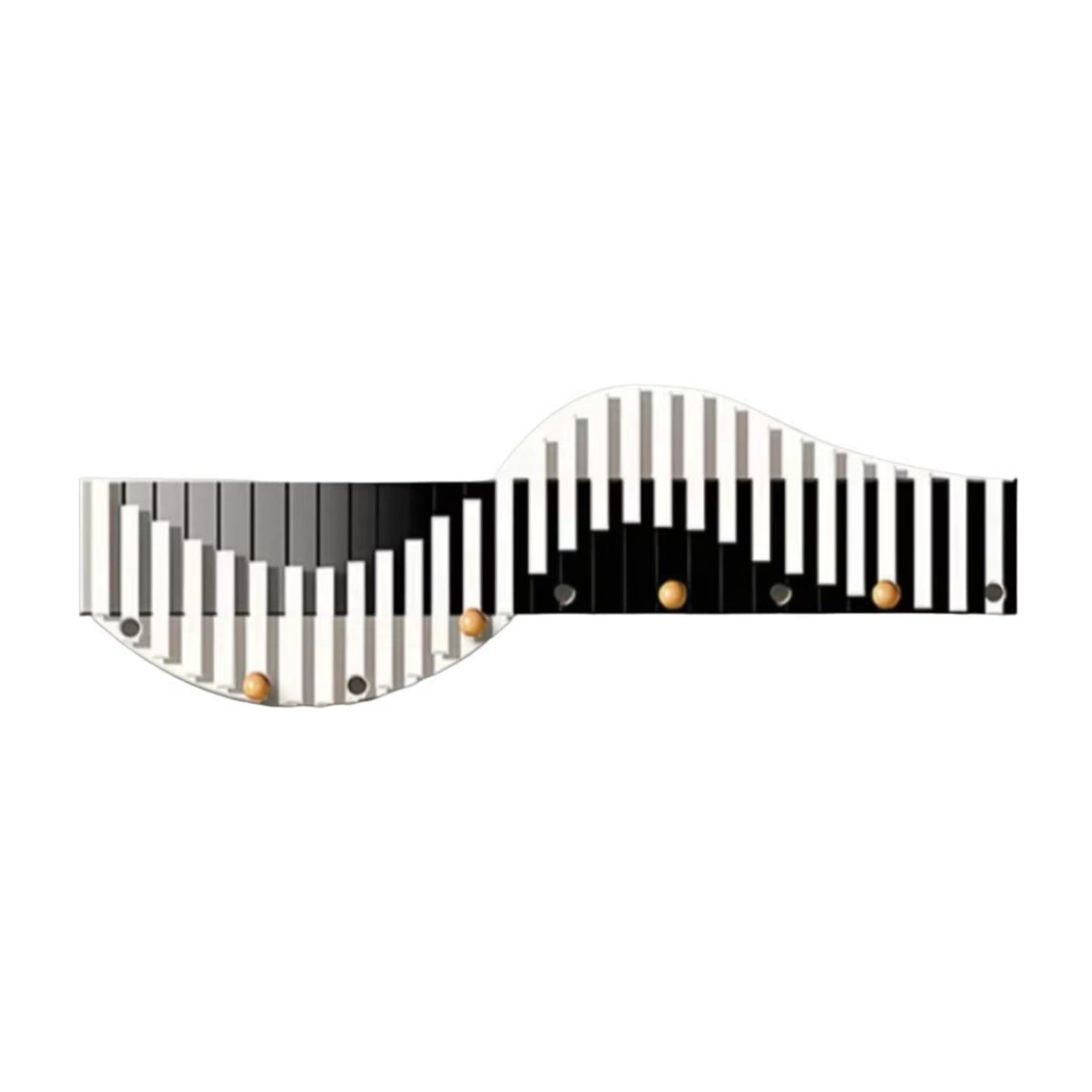 Porte-manteau mural en bois massif, clé de Piano, avec crochets magnétiques