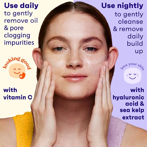Image of Clean & Clear Oil-Free Facial Cleansers with Citrus Scent, Morning Burst and Night Relaxing, 16 oz 2 Count (Pack of 12)