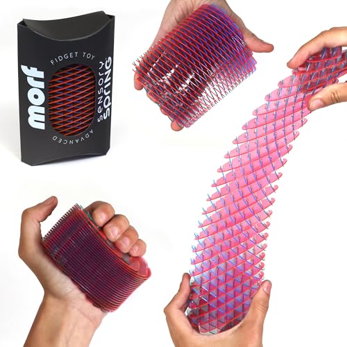 Image of Morf Fidget Sensory Spring Berry - 3D Slug Spring Toy for Kids, Teens, and Adults - Stretchy, Quiet, Stress and Anxiety Relief, Focus - for Play, School, Work Gifts, Great for Classroom, Office