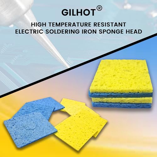 Image of Soldering Iron Transfer Sponges - Premium Solder Tip Cleaning Pads (Pack of 10) for Precision Welding and Enhanced Durability inch