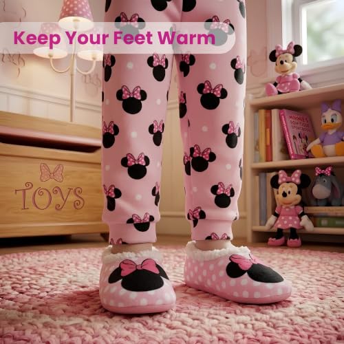 Image of Women Slipper Plush SlipOn Sock Slippers Stitch Minnie Jack Skellington