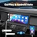 Single Din Car Stereo with Apple Carplay Android Auto,6.9 Inch IPS Touchscreen, 1 Din Car Audio Receivers wtih Bluetooth Handsfree/FM/AM/Dual USB/Type-C/EQ/SWC/GPS Navigation/Backup Camera/Microphone