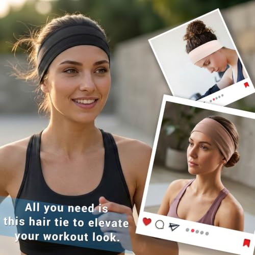 Image of DRESHOW Sport Headbands for Women Non-Slip Sweat Wicking Headband Cooling Sweatband for Outdoor Sports Unisex Workout Hair Bands for Running Fitness Yoga Cycling