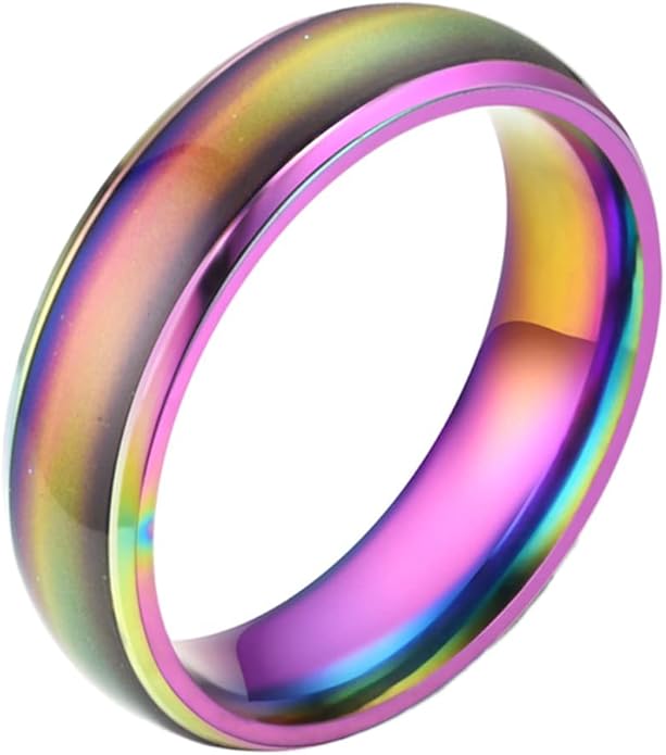 Amazon レディース 指輪 リング ステンレススチール 温度感知で色が変わる結婚指輪 小さくて携帯に便利 (C) リング 通販 Amazon レディース 指輪 リング ステンレススチール 温度感知で色が変わる結婚指輪 小さくて携帯に便利 (C) リング 通販