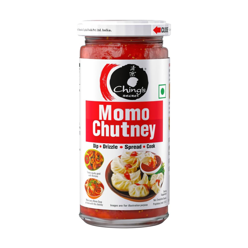 Ching’s Momo Chutney (250g), Super Versatile Authentic Street-Style Chutney, Tangy, Spicy & Zingy, Dip, Spread, Drizzle, Cook