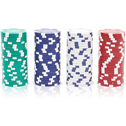 Okuna Outpost Professional Poker Chip Set For Casino Card Games (4 Colors, 100 Pieces) #TOP2