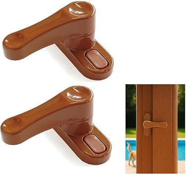 Kahverengi Pvc Kap  Pencere Emniyet Kilidi, ocuk emniyet kilidi,Pimapen Bebek Kilidi 2 Adet 2liKahvepvc