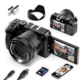ORDRO 5K Digital Cameras for Photography, 80MP Digital Camera with 18X Digital Zoom, 270°Flip Screen, 32GB SD Card, Lens Hood,2 Batteries, WiFi, Compact Travel Vlogging Camera for Beginners