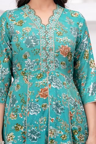 Image of MANHAREE | Women's Rayon Kurta with Pant & Dupatta Set