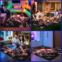 LzreXnvoFxg Gaming Teppich Waschbarer, 3D Teppich Jugendzimmer Jungen, Gamer-Teppiche für Schlafzimmer E-Sport Teppich für Spielzimmer rutschfest Gaming Stuhlmatte für Gaming Zimmer Deko 80 x 160 cm – Ansicht 7