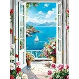CAMOYAI Landscape Paint by Numbers for Adults Beginner,Scenery DIY Paint by Numbers Kit for Beginners,Adult Paint by Number Kits on Canvas for Home Decor Gift 16x20 Inch（Without Frame）