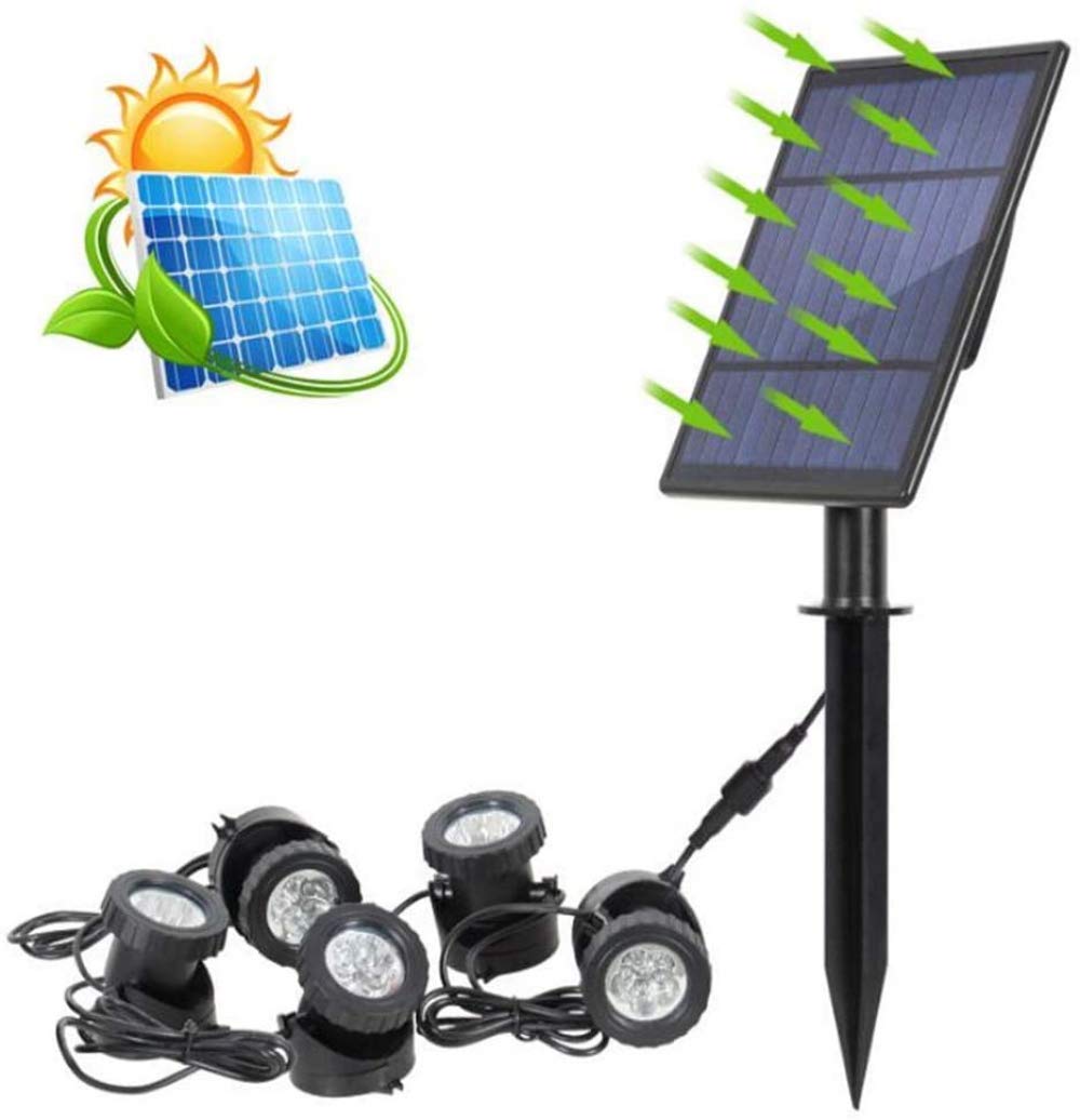 Luci dello stagno solare Luci dello stagno sommergibili Luci del paesaggio subacqueo IP65 Impermeabile per stagno Giardino Paesaggio Fontana Prato all'aperto