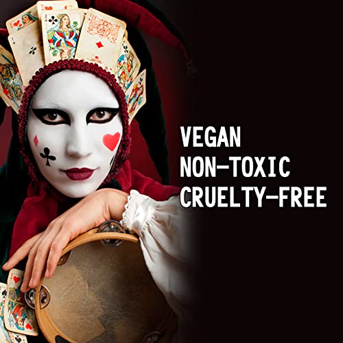 Meicoly White Face Body Paint,30G/1.05Oz Clown White Makeup,Halloween Washable Water Based Full Body Paint,Single Face Painting For Adults And Kids,Foundation Sfx Joker Zombie Vampire Skeleton,White #TOP7