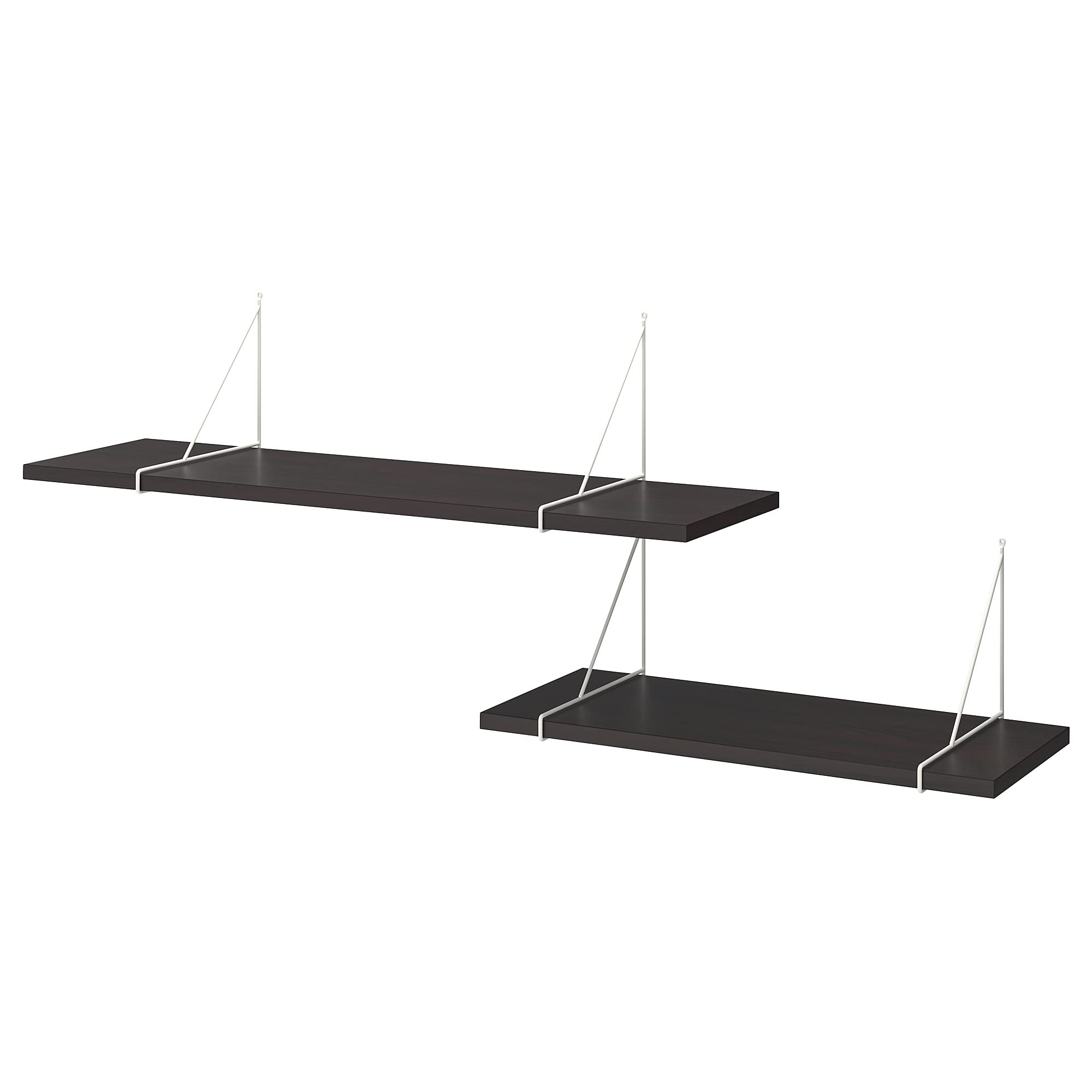 Étagère murale marron-noir dans votre salon avec le duo BERGSHULT 120cm