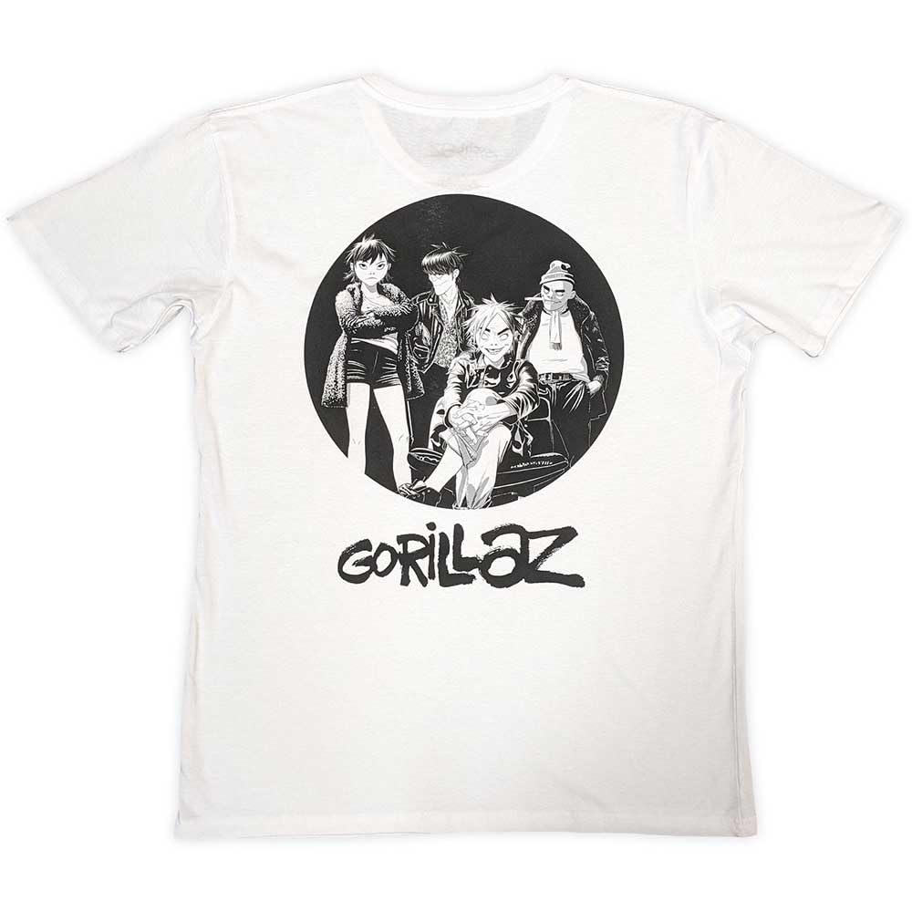 Rock Off officially licensed products Gorillaz Song Machine Brush Logo T Shirt XXL White