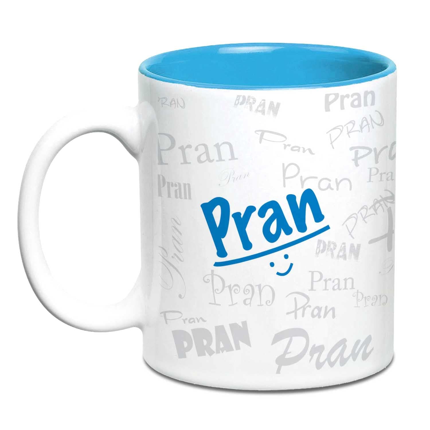 Hot MuggsMe Graffiti Mug - Pran Personalised Name Ceramic, 315ml, 1 Unit