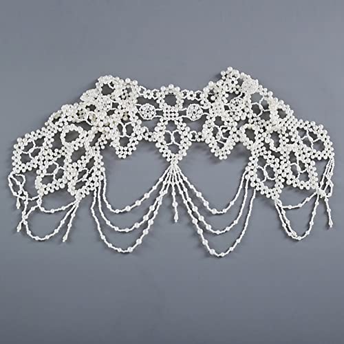 Cadena de carrocería de perlas y collares de hombro de novia 8