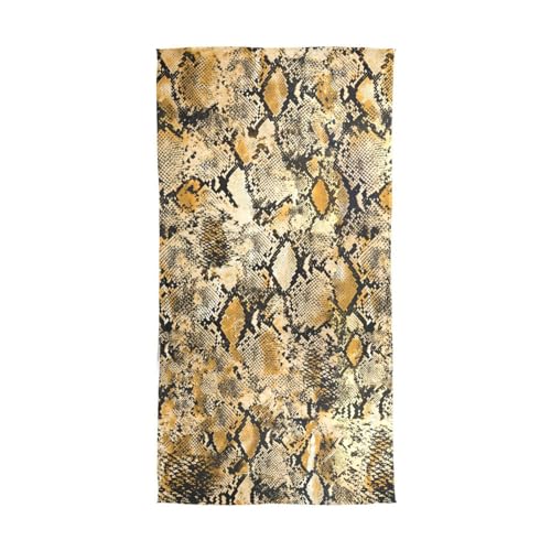 OTVEE Silk Like Scarf Animal Snake Print Yellow Scarf Soft Lightweight Chiffon Scarf Shawl Wrap for Women2