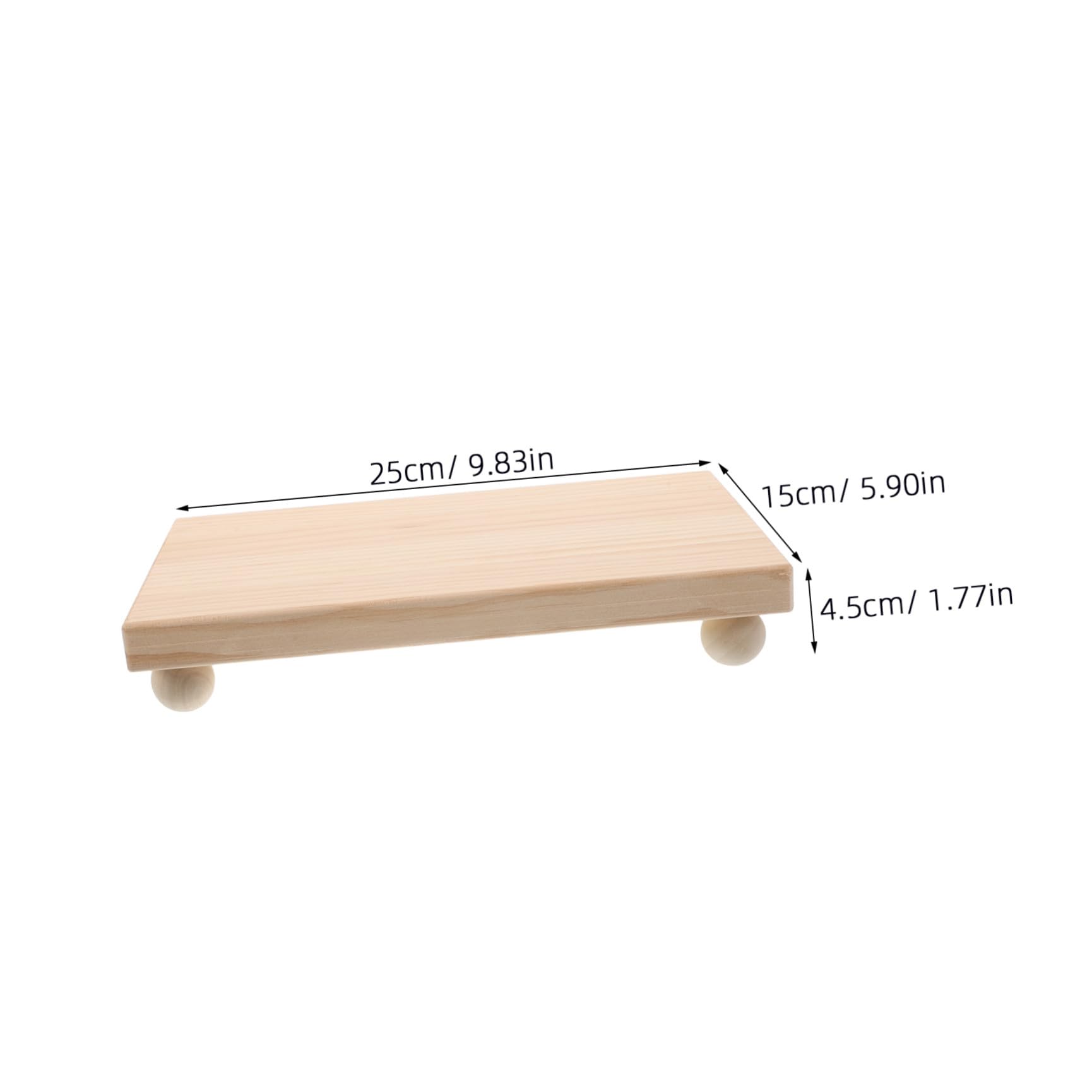 INOOMP Vassoio Artigianato Robusto in Legno Beige Rettangolare per Profumi e Cosmetici e Funzione di Stoccaggio, per Camera da e Cassettiera