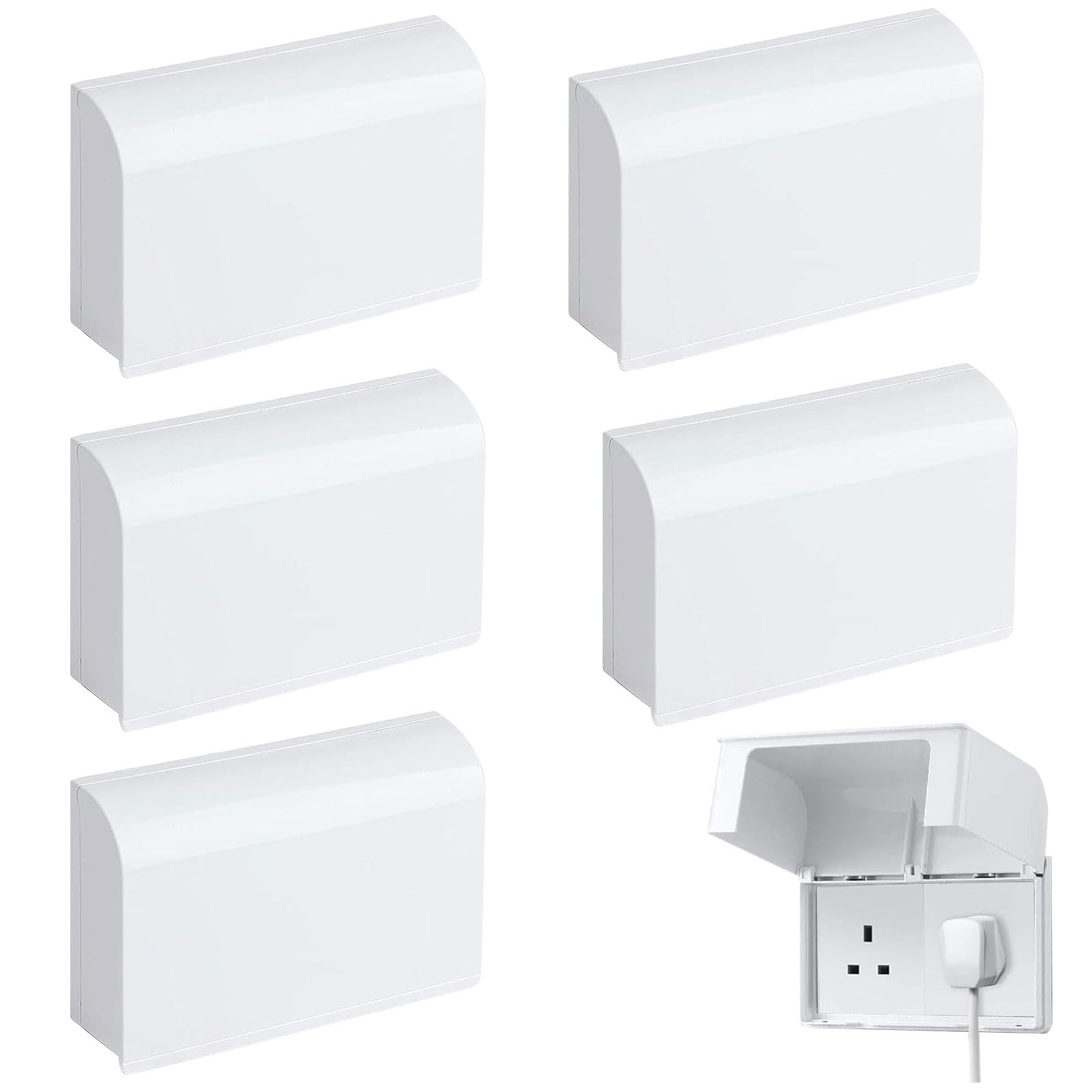 Set di 5 coperture per prese elettriche a prova di bambino, per la sicurezza dei bambini, protezione universale per prese elettriche per la sicurezza domestica, design a prova di neonati e animali