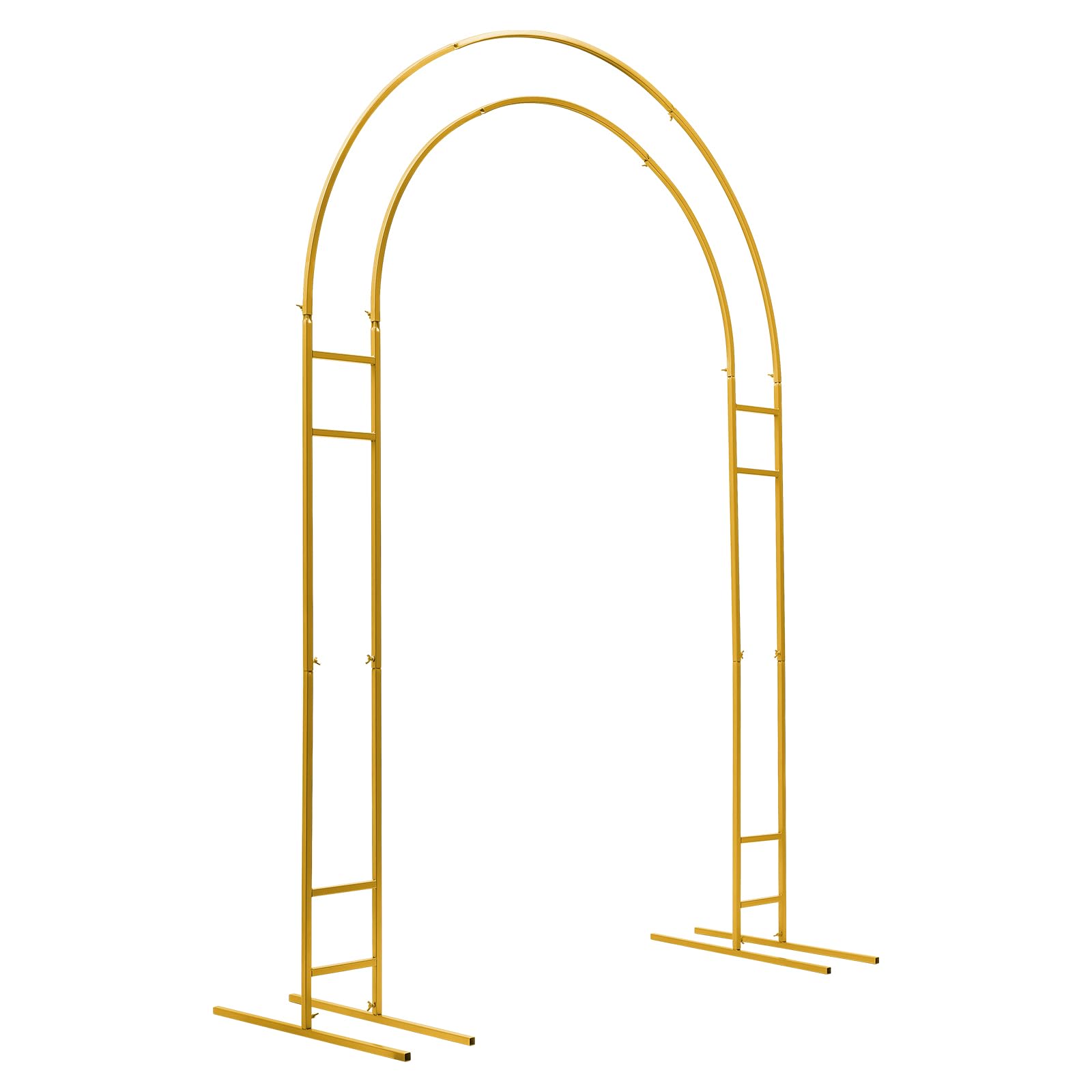 Scaffale ad arco rotondo 2,2 m oro, arco decorativo in acciaio 1,5 m