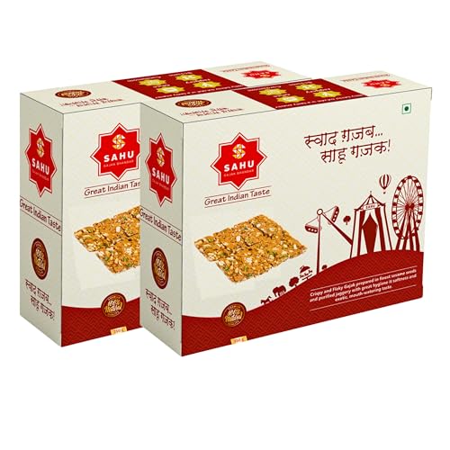 Image of SAHU GAJAK BHANDAR Rajasthani Chikki Bars 700g| 2 x 350g Pa