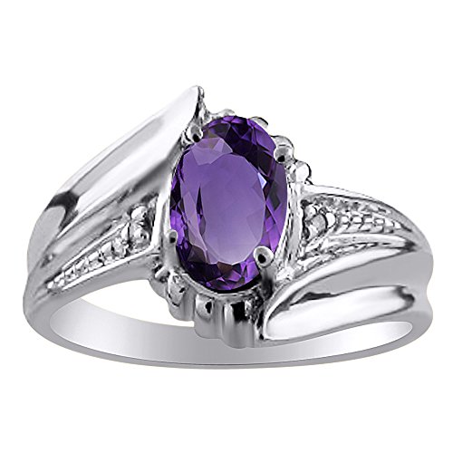 Bague améthyste et diamant en argent, le cadeau idéal pour elle