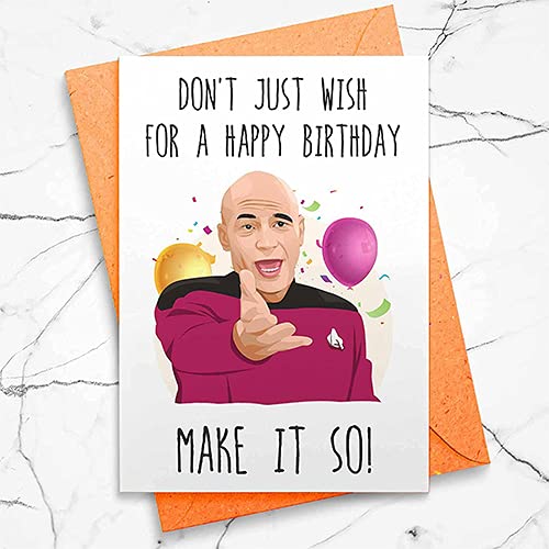Jean-luc Picard Star Trek Birthday Card - Make It So Meme #18