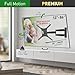 Barkan 66cm Long TV Wall Mount, 13-86 inch Full Motion Articulating - 4 Movement Premium Flat/Curved Screen Bracket, Holds up to 56kg, Extremely Extendable, Fits LED OLED LCD