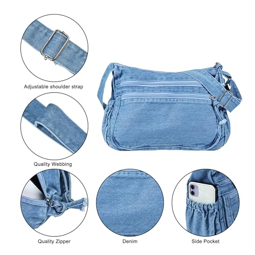 Bolso de mezclilla para mujer estilo casual y ligero miniatura 5