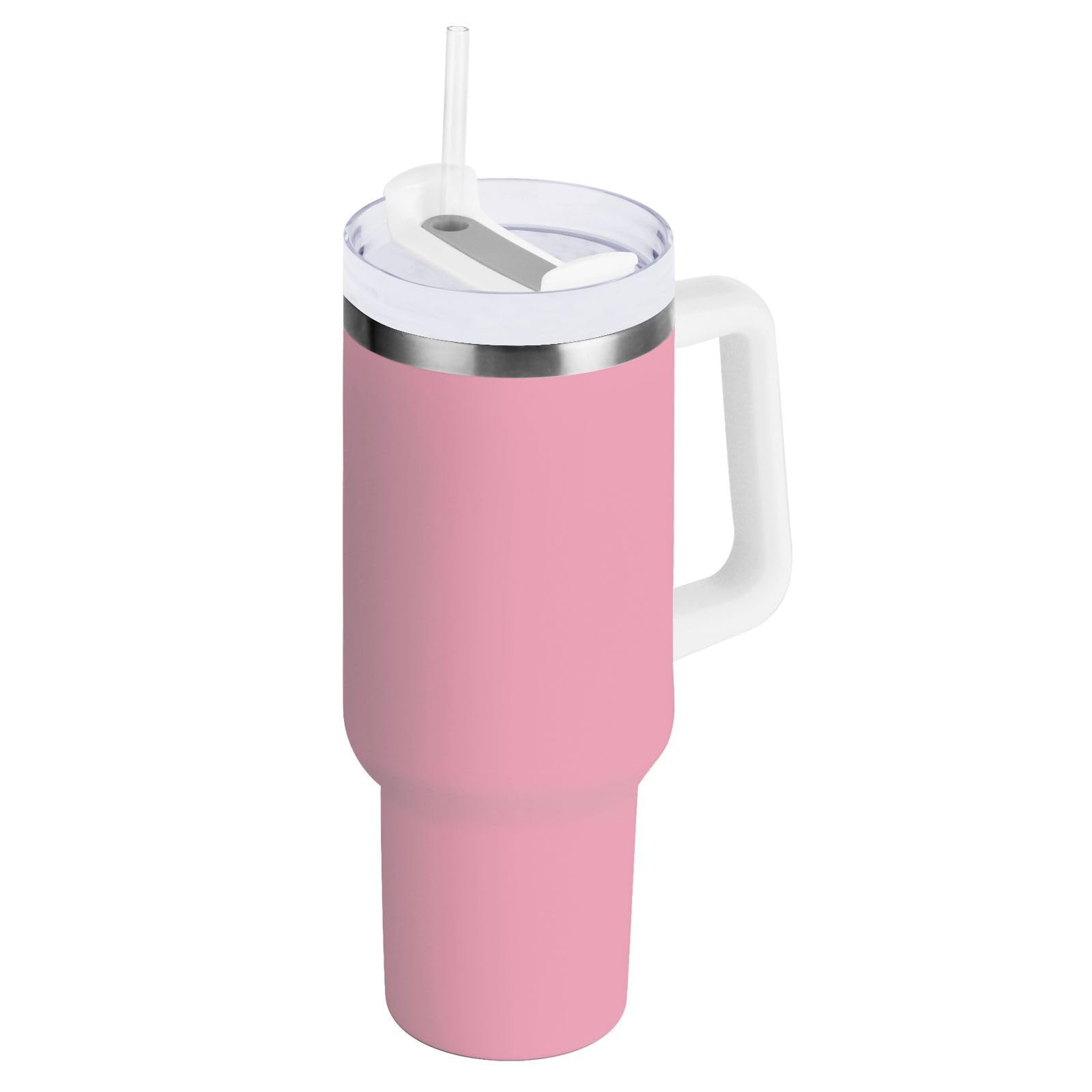 Borraccia Termica PHILORN In Acciaio Inox 316 - 800ml Con Cannuccia E Manico, Rosa, A Prova Di Perdite