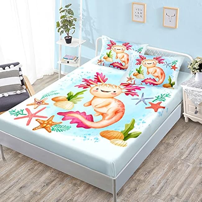 HOSIMA Gaming Bedding Gamepad Fitted Sheet Twin Size and Gamer Bedding Sets for Boys Used to Gamer Room Decor,1 Fitted Sheet+2 Pillowcases.