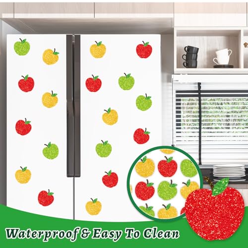 16 Imánes Decorativos de Manzana Rojo Amarillo Verde miniatura 4