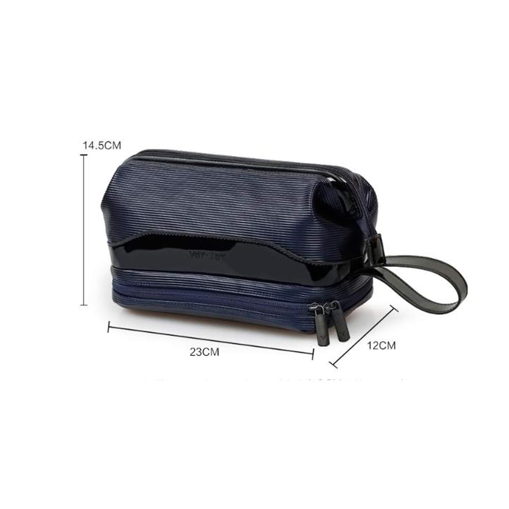 REYG Neceser para Hombre Viaje Negocios Viaje De Negocios Fitness Baño Esencial Azul Oscuro 23 * 12 * 14 5 Cm,Darkblue