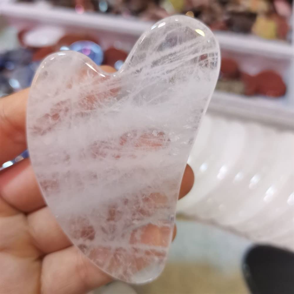 Decoración del hogar Natural Baijing Jade Gua Sha Tabla de afeitar Afeitar Ojo Gua Sha Herramienta de masaje Cuidado de la salud Belleza Acupoint Board Masajeador s decoración de la habitación
