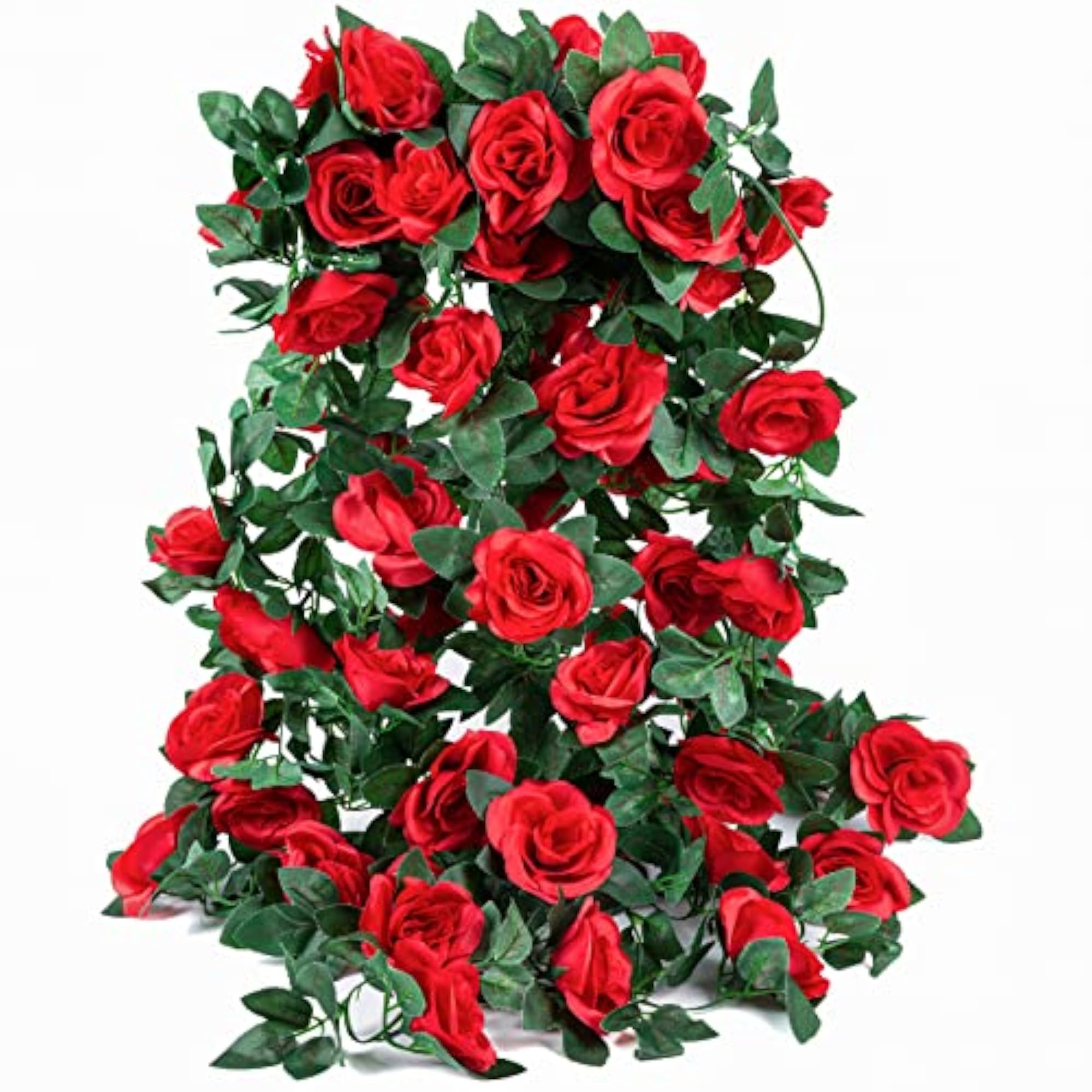 4 Pack (32FT) Artificial Rose Vine Fake Flowers Garland