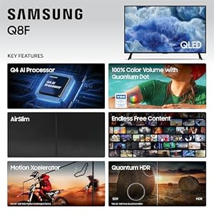 Samsung 32-Inch Class QLED Q8F 4K UHD Smart TV (2025 Model) Q4 AI Processor, 100% Color Volume with Quantum Dot, AirSlim Design, Endless Free Content, Samsung Vision AI, Alexa Built-in — photo 4 of 6