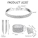 PHOGARY Women Rhinestone Jewelry Set with Rhinestone Stretch Bracelet Bangle Crystal Necklace Ring Dangle Fringe Earrings for Women Costume Jewelry Bridal Jewelry Fashion Jewelry Sets