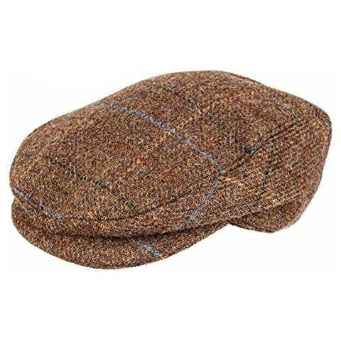 Dents Abraham Moon Yorkshire Tweed Flat Cap in Chestnut Cover