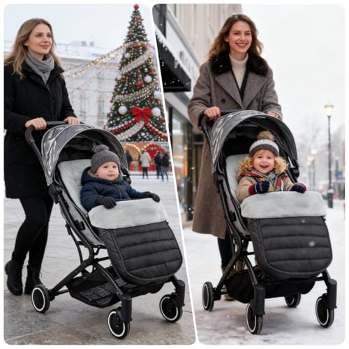 Image of 2 in 1 Baby Stroller Cushion Bunting Bag Removable Windproof Footmuff Toddler Warm Pushchair Seat Mat Cushion Outdoor Thicken Cushion Kids Warm Leg Protector Bag Stroller Liner