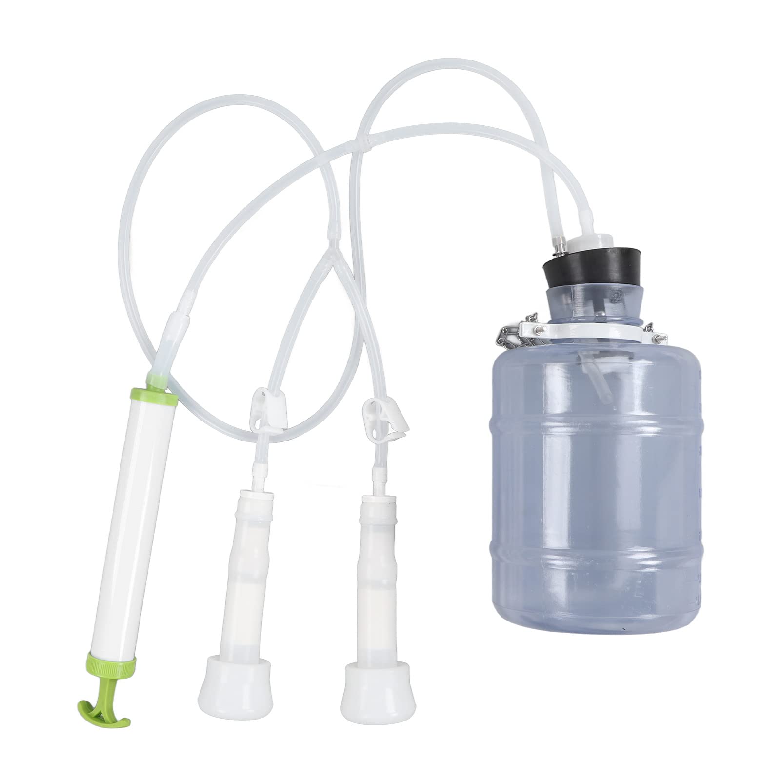 FLEXMAN Manual Milking Machine Kit, 3L Portable Household Cattle Sheep Milking Machine with Brush, Vacuum Hand Pump Milker Impulse Type for Cattle Sheep Horses Donkeys (for Cow)