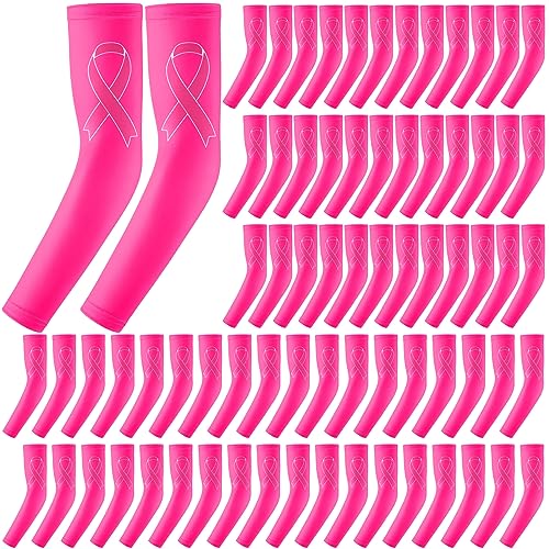 Manchons cancer du sein Zhehao lot de 36 paires avec ruban de compression rose