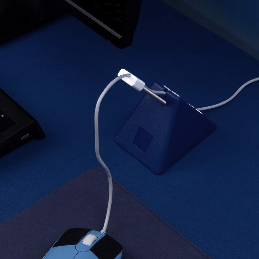 Hotline Games Mouse Bungee Cord Clip Maus Bungee Schnur Clip (3.0, Blue)