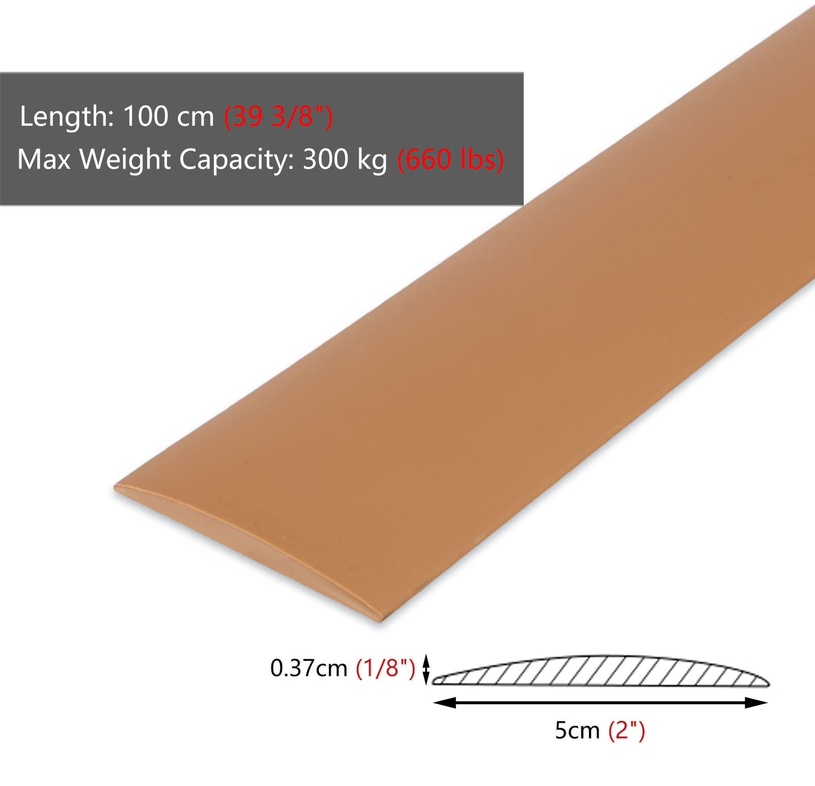 ANEEZ Übergangsprofil 5 cm/2 Zoll Boden-Übergangsstreifen, Schneidbarer Teppich-zu-Fliesen-Schwelleneinfassungs-Zierstreifen, Selbstklebender PVC-Verbindungsstreifen für Türöffnungen (Style : Style3)