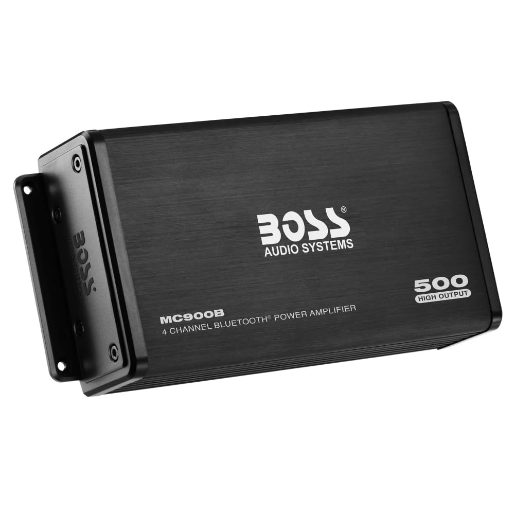 KIT Set pour Boss Audio Systems ASK902B.6 kit Marin avec amplificateur Bluetooth MC900B 4 canaux, Paire d'enceintes MR6W 90 Watts rms 180 Watts Max, Un étui pour Smartphone, 1 kit + Accessoires