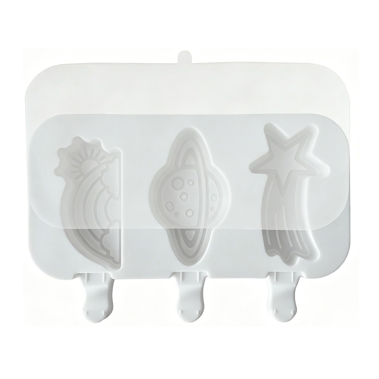 Mekalero Silicone Ice Cream Molds Set Easy Release Design and Fun Shape Popsicles Maker Cheese Stick Dessert Mold Silicone Popsicles Mold